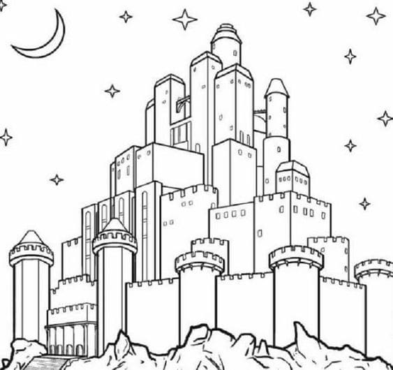 Free Castle Printable Coloring Page