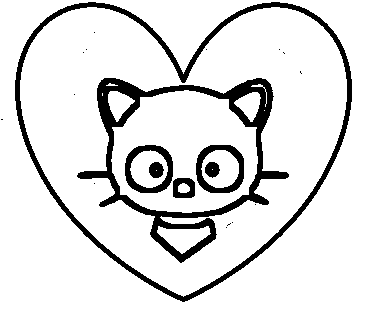 Free Chococat Heart Coloring Page