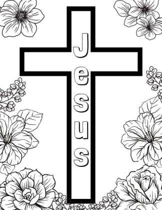 Free Christian Easter Coloring Page