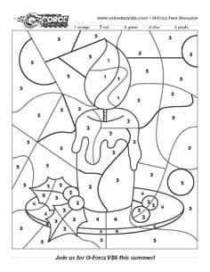 Free Christmas Color by Number Printable