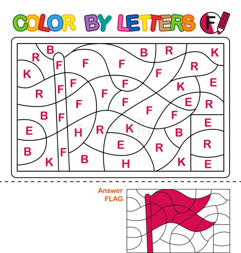Free Color by Letter For Kids
