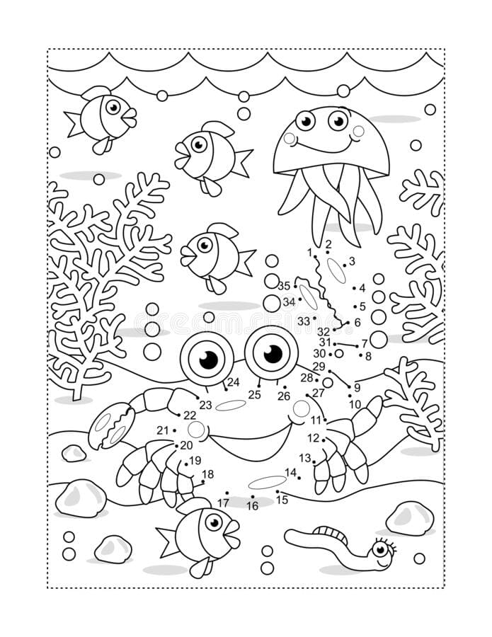 Free Crab Coloring Page