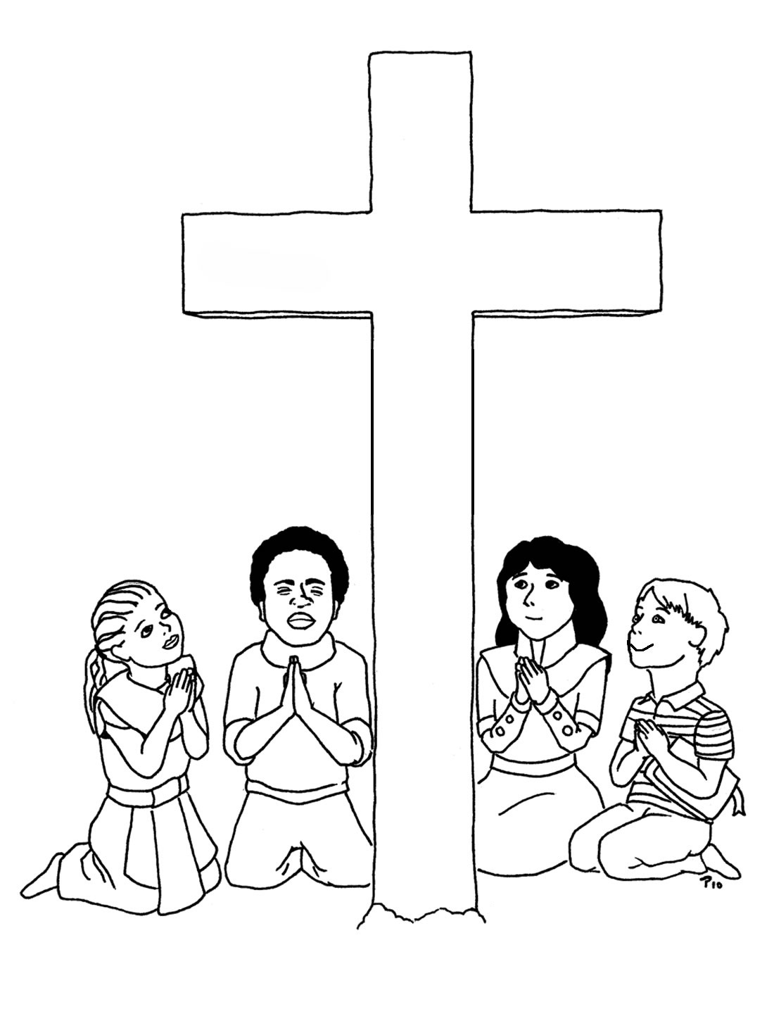 Free Cross Picture Cute Coloring Page