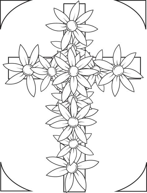 Free Cross Coloring Page