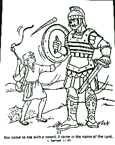 Free David and Goliath Coloring Printable Coloring Page