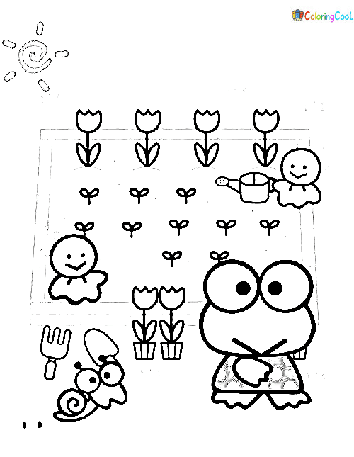 Free Keroppi Cute Coloring Page