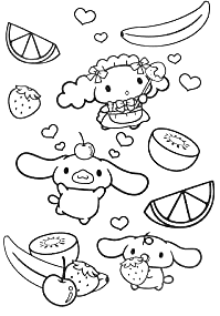 Free Lovely Cinnamoroll Picture Coloring Page