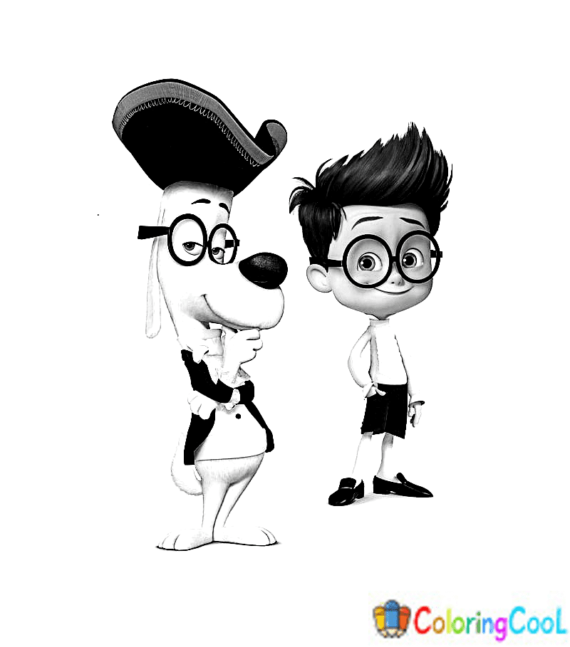 Free Mr Peabody & Sherman HD for kids Coloring Page