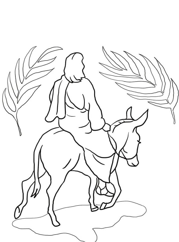 Free Palm Sunday Coloring Page
