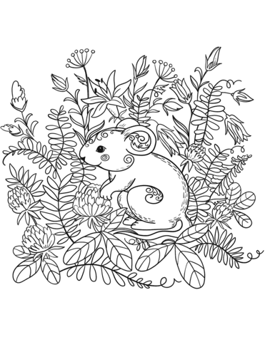 Free Print Mouse Coloring Page