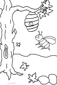 Free Printable Bee Coloring Coloring Page