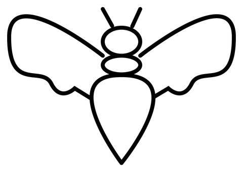 Free Printable Bee Happy Coloring Page
