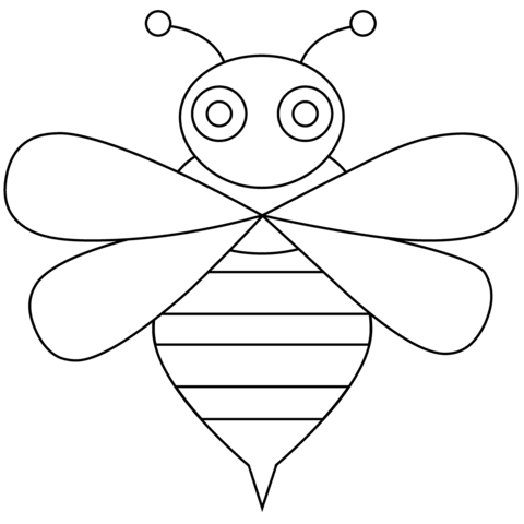 Free Printable Bee Coloring Page