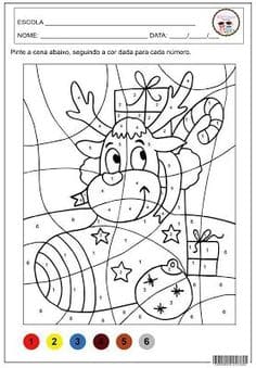 Free Printable Christmas Color by Number