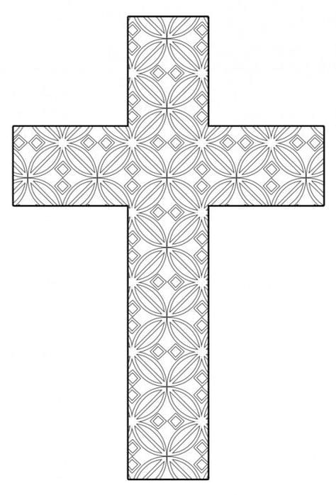 Free Printable Cross Coloring Coloring Page