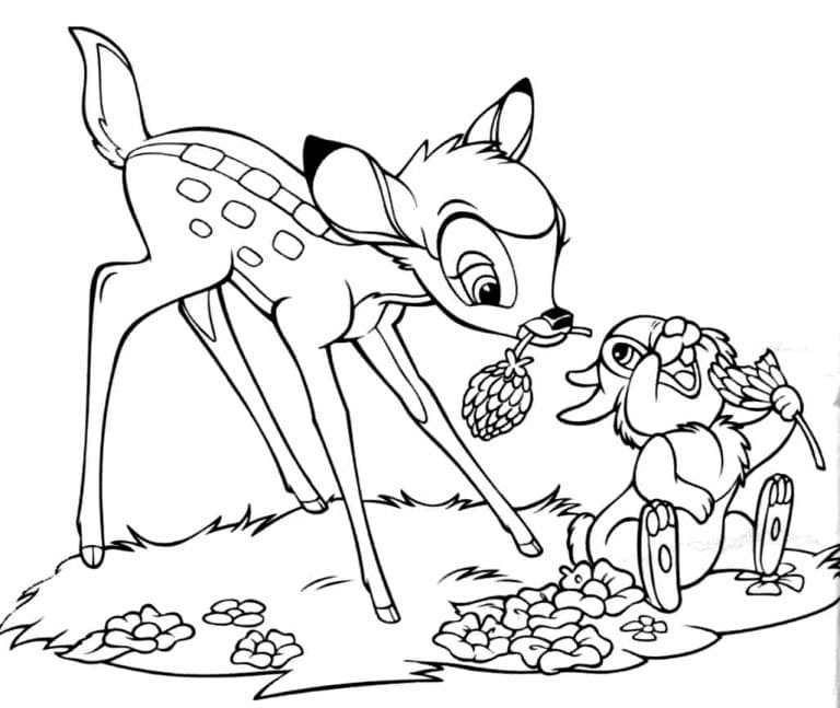 Free Printable Fawn Coloring