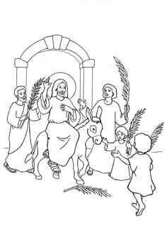 Free Printable Palm Sunday Coloring Page