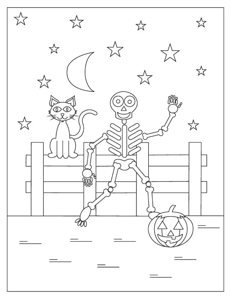 Free Printable Skeleton Coloring Page
