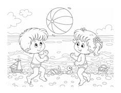 Free Printable Swimming Picture Coloring Page