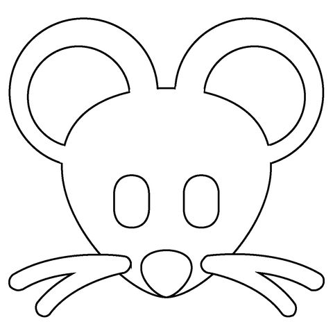 Free Printable Mouse Face Emoji