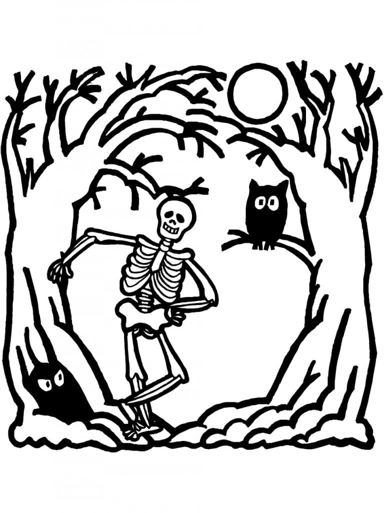 Free Skeleton Coloring Pages For Kids Coloring Page