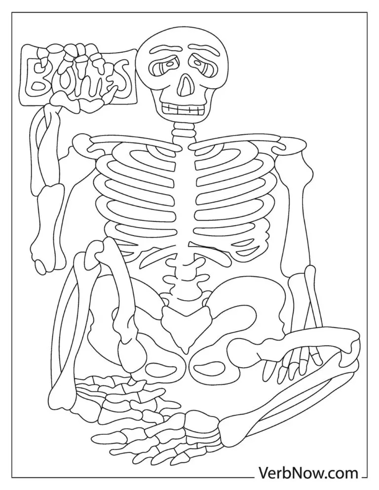 Free Skeleton Picture Coloring Page