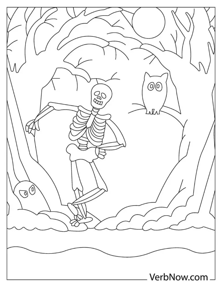 Free Skeleton Coloring Page