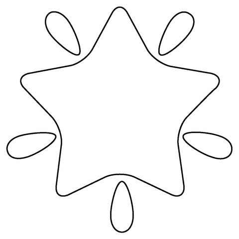 Free Star Emoji coloring page