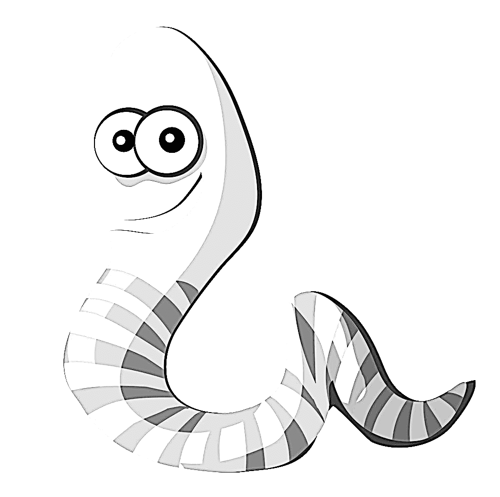Fun cartoon earthworm isolated on a white vector image