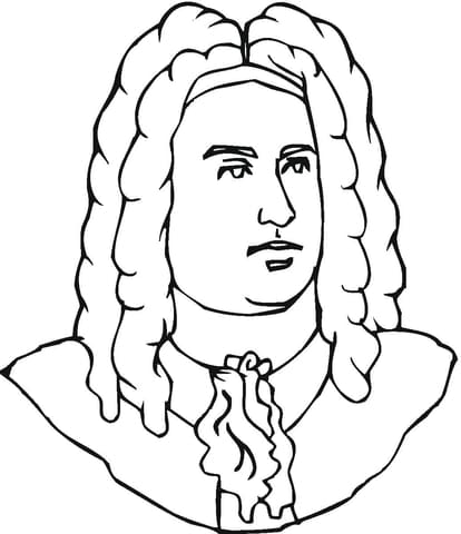 George Handel coloring page