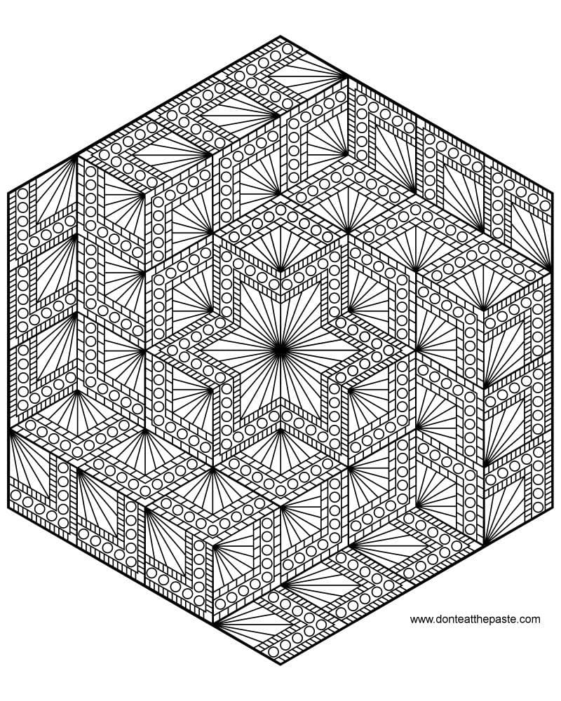 Hexagon Basic Geometric To Print