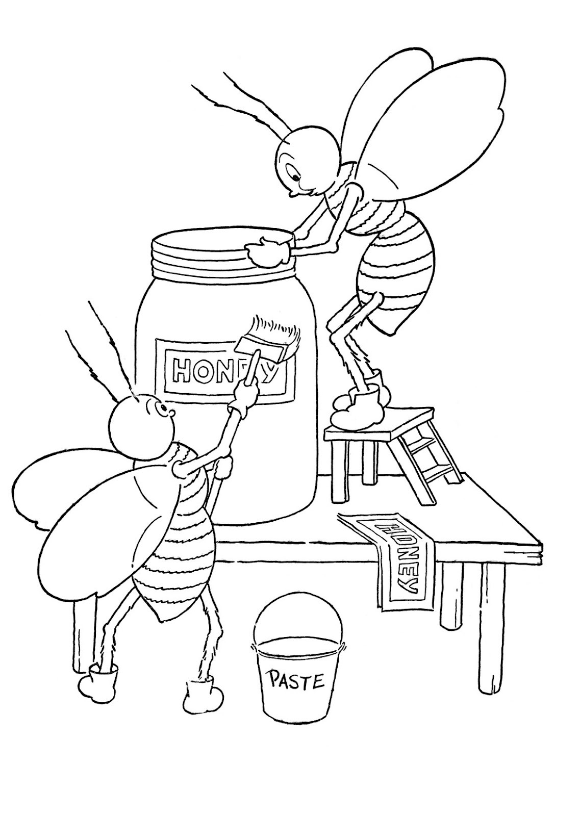 Honey Bee Coloring Page Coloring Page