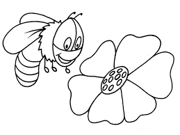 Honey Bee Emoji For Kids Coloring Page