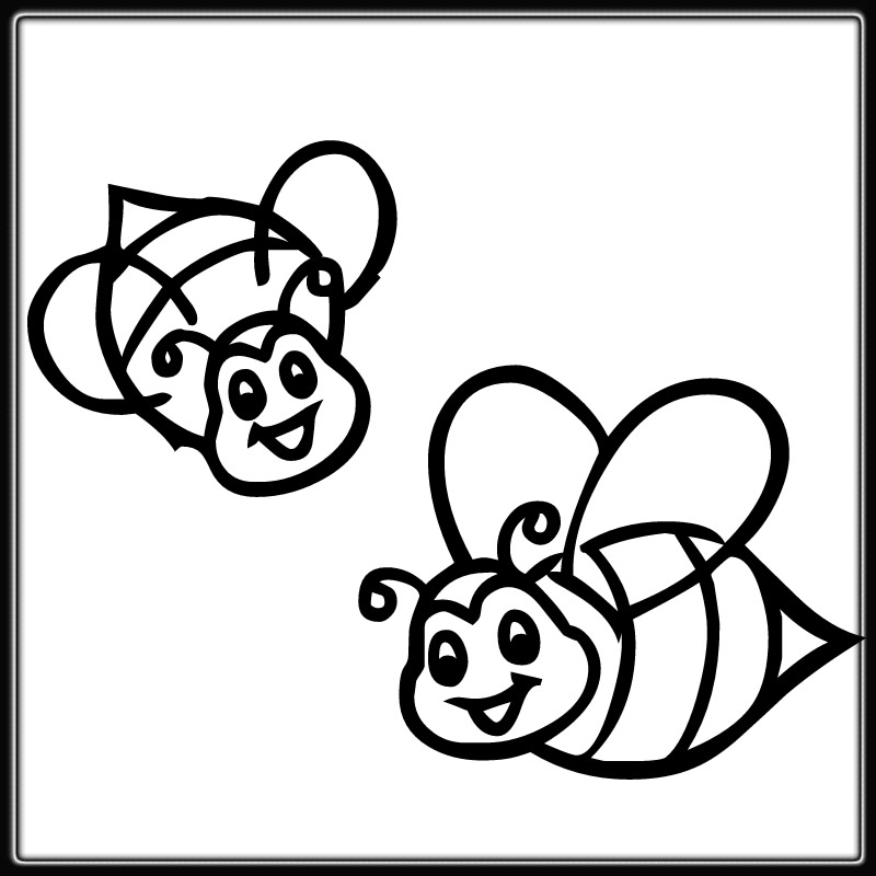 Honey Bee Image Coloring Page