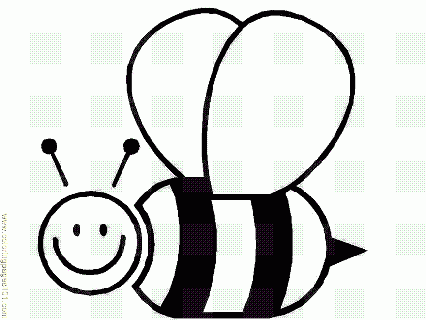 Honey Bee Printable Coloring Page