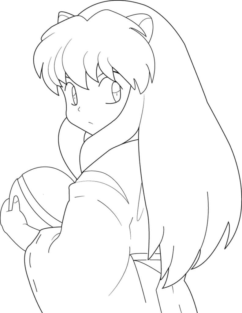 Inuyasha For Children Coloring Page