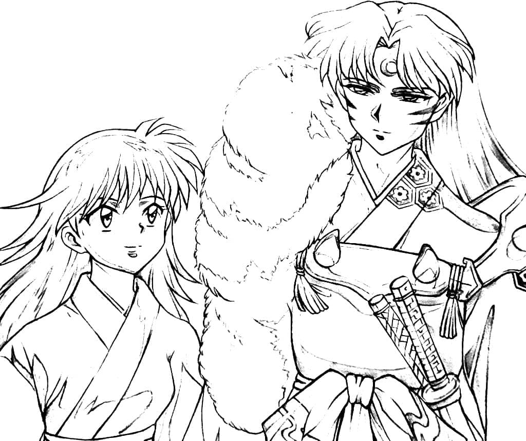 Inuyasha Image For Kids Coloring Page