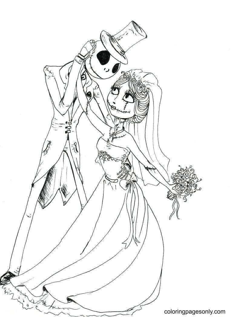 Jack Skellington And Sally At The Wedding