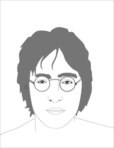 John Lennon Free Coloring Page