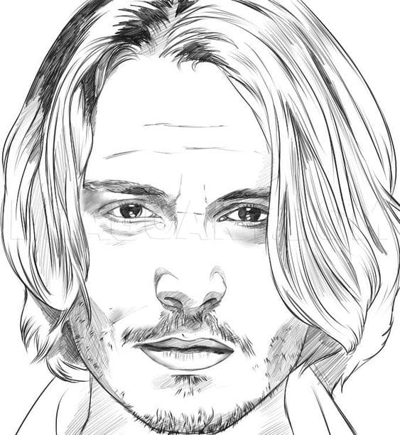 Johnny Depp To Print Coloring Page