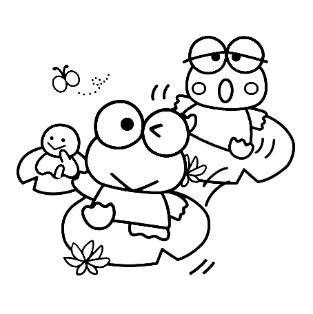 Keroppi Picture Coloring Page
