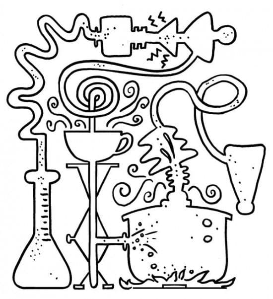 Lab – Science Coloring Page