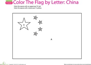 Make a Color By Letter Flag China