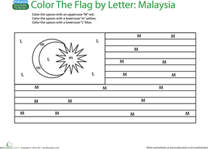 Make a Color By Letter Flag Malaysia