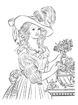Marie Antoinette coloring picture