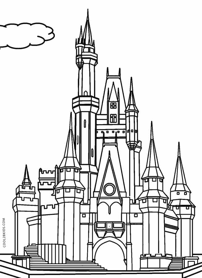 Medieval Castle Coloring Pages Free