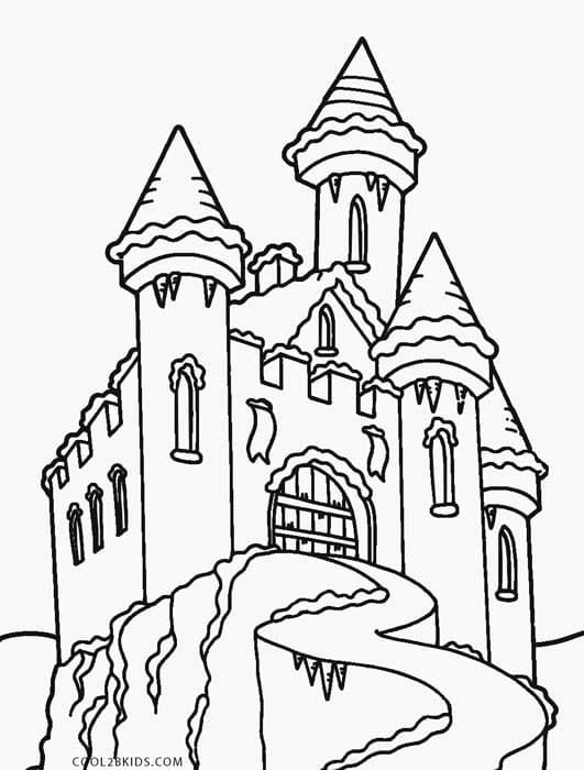 Medieval Castle Coloring Pages Coloring Page