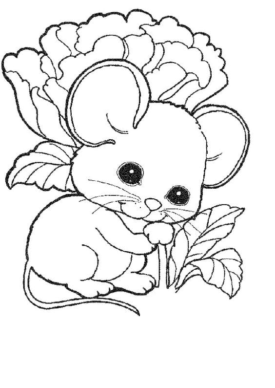 Mice Free Print Coloring Page