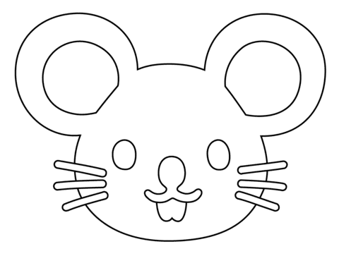 Mouse Face Emoji Free Printable