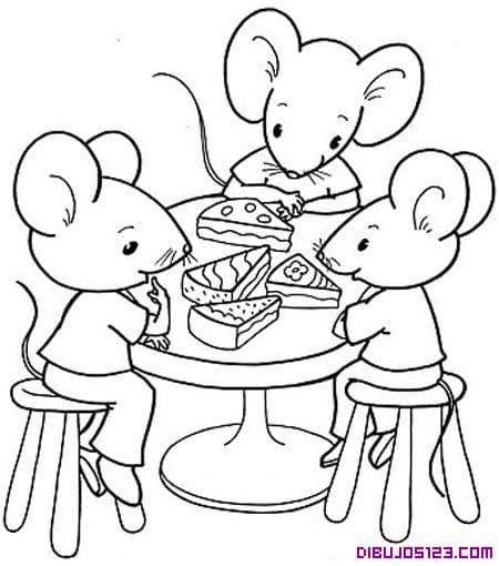 Mouse Family Coloring Page